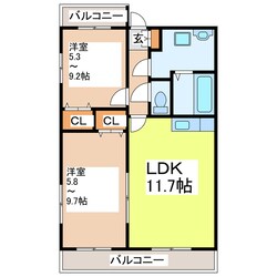 ＭＩＹＡＪＩＮＯコートステージの物件間取画像